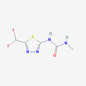 molecular formula C5H6F2N4OS B8392407 1-[5-(Difluoromethyl)-1,3,4-thiadiazol-2-yl]-3-methylurea 