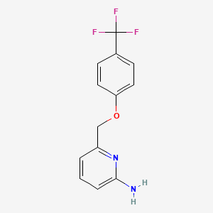 molecular formula C13H11F3N2O B8392425 6-(4-Trifluoromethyl-phenoxymethyl)-pyridin-2-ylamine 