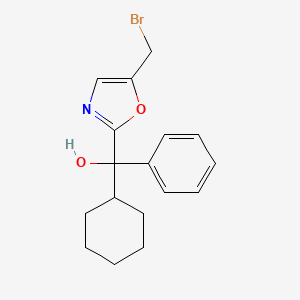(5-Bromomethyl-oxazol-2-yl)-cyclohexyl-phenyl-methanol