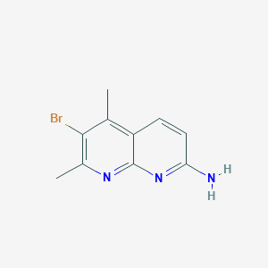 molecular formula C10H10BrN3 B8392437 2-Amino-6-bromo-5,7-dimethyl-1,8-naphthyridine 