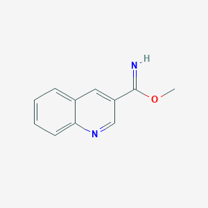 molecular formula C11H10N2O B8392452 Methyl 3-quinolinecarboximidate 