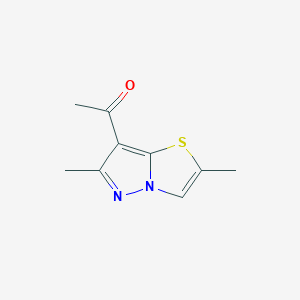 molecular formula C9H10N2OS B8392455 1-(2,6-Dimethylpyrazolo[5,1-b][1,3]thiazol-7-yl)ethanone 
