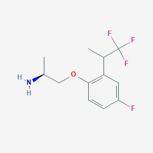 molecular formula C12H15F4NO B8392464 (2S)-1-[4-fluoro-2-(1,1,1-trifluoropropan-2-yl)phenoxy]propan-2-amine 