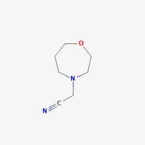 molecular formula C7H12N2O B8392495 2-(1,4-Oxazepan-4-yl)acetonitrile CAS No. 911300-70-4