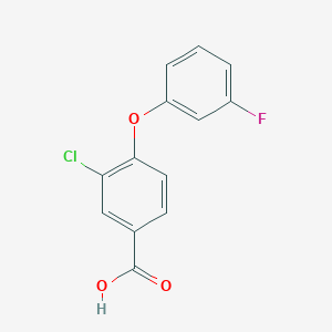 molecular formula C13H8ClFO3 B8392501 3-Chloro-4-(3-fluorophenoxy)benzoic acid 