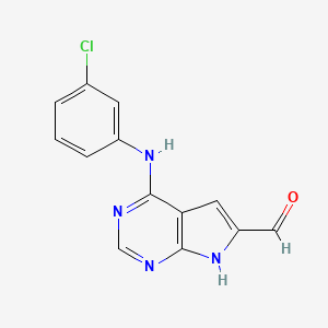 4-(3-chloroanilino)-6-formyl-7H-pyrrolo[2,3-d]pyrimidine