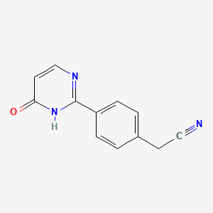 2-(4-(4-Hydroxypyrimidin-2-yl)phenyl)acetonitrile