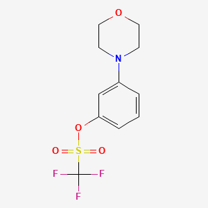 molecular formula C11H12F3NO4S B8392548 3-Morpholin-4-ylphenyl trifluoromethanesulfonate 