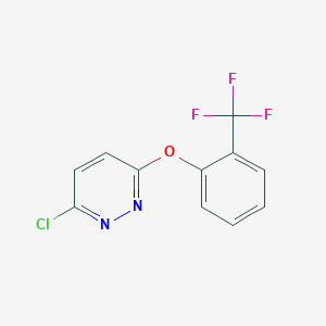 molecular formula C11H6ClF3N2O B8392557 3-Chloro-6-(2-trifluoromethylphenoxy) pyridazine 