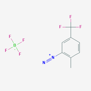 molecular formula C8H6BF7N2 B8392568 5-Trifluoromethyl-2-methylphenyldiazonium fluorborate 