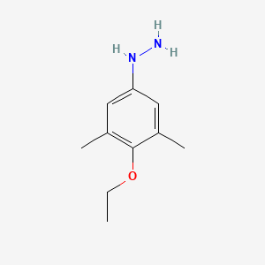 molecular formula C10H16N2O B8392583 3,5-Dimethyl-4-ethoxyphenylhydrazine 