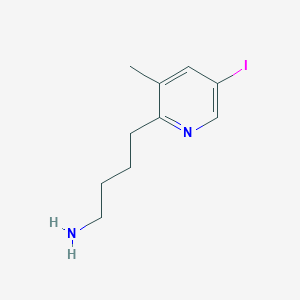 molecular formula C10H15IN2 B8392607 5-Iodo-3-methyl-2-(4-aminobutyl)pyridine 