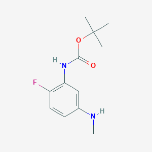 molecular formula C12H17FN2O2 B8392641 Tert-butyl [2-fluoro-5-(methylamino)phenyl]carbamate 