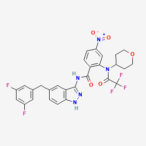 N-[5-(3,5-difluorobenzyl)-1H-indazol-3-yl]-4-nitro-2-[tetrahydro-2H-pyran-4-yl(trifluoroacetyl)amino]benzamide