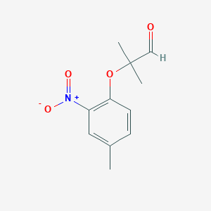 2-Methyl-2-(2-nitro-4-methylphenoxy)propanal