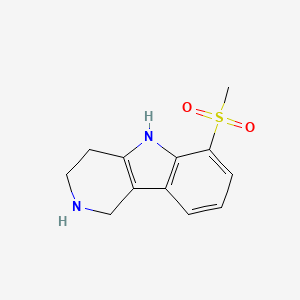 molecular formula C12H14N2O2S B8392706 6-methanesulfonyl-2,3,4,5-tetrahydro-1H-pyrido[4,3-b]indole 