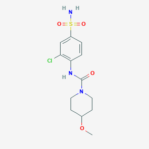 molecular formula C13H18ClN3O4S B8392707 N-(2-chloro-4-sulfamoylphenyl)-4-methoxypiperidine-1-carboxamide 