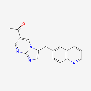 1-(3-(Quinolin-6-ylmethyl)imidazo[1,2-a]pyrimidin-6-yl)ethanone