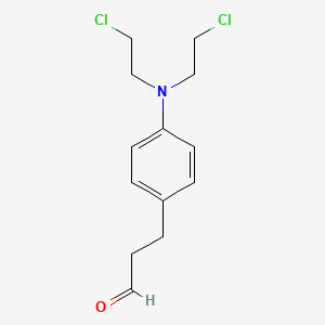 molecular formula C13H17Cl2NO B8392828 3-[4-(N,N-bis(2-chloroethyl)amino]phenyl)propanal 