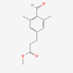 molecular formula C13H16O3 B8392853 3-(4-Formyl-3,5-dimethylphenyl)-propionic acid methyl ester 