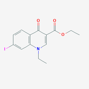 molecular formula C14H14INO3 B8392887 Ethyl 1-ethyl-7-iodo-4-oxo-1,4-dihydro-quinoline-3-carboxylate 