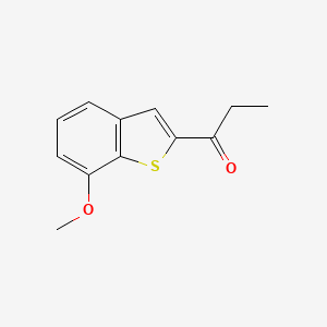 molecular formula C12H12O2S B8392910 1-(7-Methoxybenzo[b]thiophen-2-yl)propan-1-one 