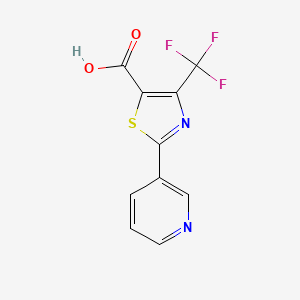 molecular formula C10H5F3N2O2S B8392919 Pyridin-3-yl-4-trifluoromethyl-thiazole-5-carboxylic acid 