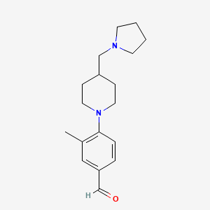 molecular formula C18H26N2O B8392939 3-Methyl-4-(4-pyrrolidin-1-ylmethyl-piperidin-1-yl)-benzaldehyde 