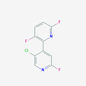 molecular formula C10H4ClF3N2 B8392959 5'-Chloro-2',3,6-trifluoro-2,4'-bipyridine 