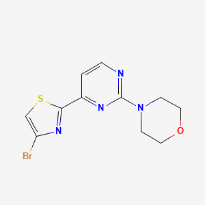 molecular formula C11H11BrN4OS B8393047 4-[4-(4-Bromo-thiazol-2-yl)-pyrimidin-2-yl]-morpholine 
