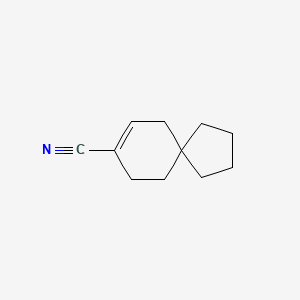 molecular formula C11H15N B8393083 Spiro[4.5]dec-7-ene-8-carbonitrile 