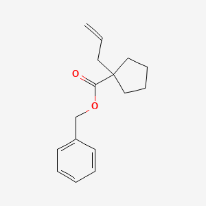 molecular formula C16H20O2 B8393091 1-Allyl-cyclopentanecarboxylic acid benzyl ester 