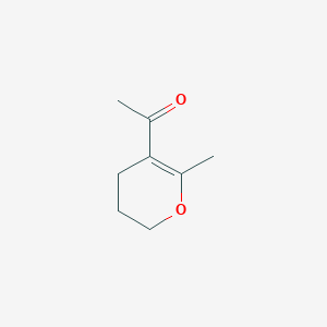 molecular formula C8H12O2 B8393094 5,6-Dihydro-3-acetyl-2-methyl-4H-pyran 