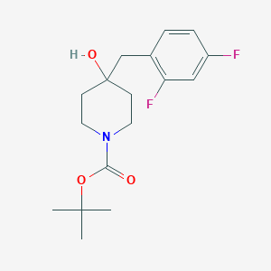 molecular formula C17H23F2NO3 B8393121 Tert-butyl 4-(2,4-difluorobenzyl)-4-hydroxypiperidine-1-carboxylate 