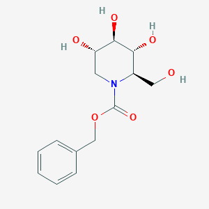 molecular formula C14H19NO6 B8393125 N-benzyloxycarbonyl-1,5-dideoxy-1,5-imino-D-glucitol 