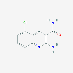 molecular formula C10H8ClN3O B8393148 5-Chloro-2-Aminoquinoline-3-Carboxamide 