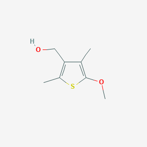 molecular formula C8H12O2S B8393178 2,4-Dimethyl-3-hydroxymethyl-5-methoxythiophene 