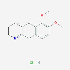 molecular formula C15H20ClNO2 B8393221 6,7-Dimethoxy-2,3,4,4a,5,10-hexahydrobenzo[g]quinoline hydrochloride 