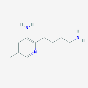 molecular formula C10H17N3 B8393226 3-Amino-2-(4-aminobutyl)-5-methylpyridine 