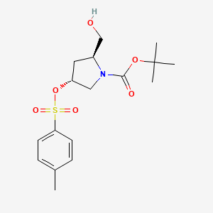 tert-Butyl (2S,4R)-2-(hydroxymethyl)-4-(tosyloxy)pyrrolidine-1-carboxylate