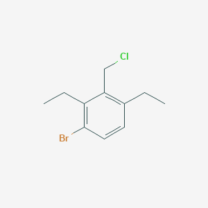 molecular formula C11H14BrCl B8393293 1-Bromo-3-chloromethyl-2,4-diethyl-benzene 