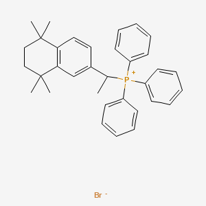 molecular formula C34H38BrP B8393322 Triphenyl(1-(5,5,8,8-tetramethyl-5,6,7,8-tetrahydronaphthalen-2-yl)ethyl)phosphonium bromide 