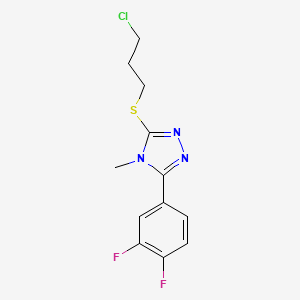 3-[(3-Chloropropyl)thio]-5-(3,4-difluorophenyl)-4-methyl-4H-1,2,4-triazole