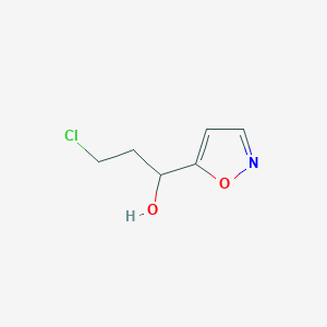molecular formula C6H8ClNO2 B8393364 alpha-(2-Chloroethyl)-5-isoxazolemethanol 
