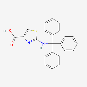 molecular formula C23H18N2O2S B8393372 2-(Tritylamino)-thiazole-4-carboxylic acid 