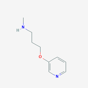 molecular formula C9H14N2O B8393384 (3-(3-Pyridyloxy)propyl)methylamine 
