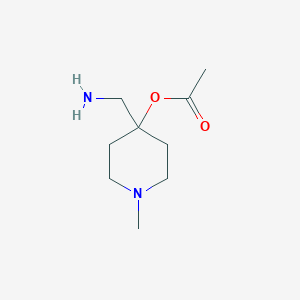 4-(Aminomethyl)-1-methyl-4-piperidinol acetate