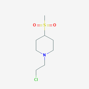 molecular formula C8H16ClNO2S B8393402 1-(2-Chloroethyl)-4-(methylsulfonyl)piperidine 