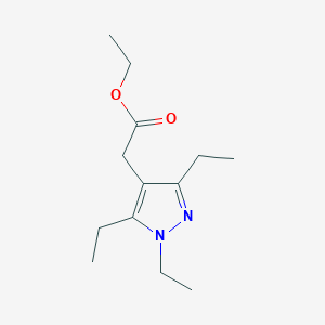molecular formula C13H22N2O2 B8393406 (1,3,5-triethyl-1H-pyrazol-4-yl)-acetic acid ethyl ester 