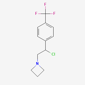molecular formula C12H13ClF3N B8393412 1-[2-Chloro-2-(4-trifluoromethylphenyl)ethyl]azetidine 